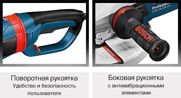 Гашение вибрации на всех ручках болгарки